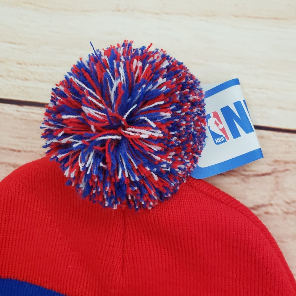 Los Angeles Clippers Hat Cap Beanie One Size Red NBA Basketball Pom Adult B3 - Picture 4 of 8